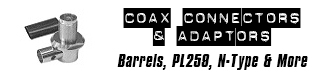 Coax Connectors, Adaptors and Patch Leads