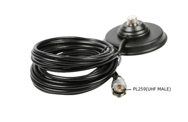 HH-N2RS Double Bande Antenne avec 5M RG-58 Câbles, UHF VHF 400-470 136