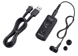 Icom VS-3 Bluetooth headset with earpiece and microphone (comes with PTT switch).