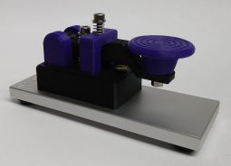 Purple Micro Morse Code Key & 1/4 Anodized Aluminium Base