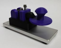 Purple Micro Navy Style Morse Code Key & 1/4 Anodized Aluminium Base