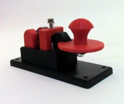 Lightweight Red Navy Style Micro Morse Code Key