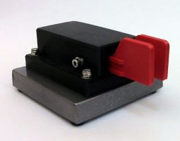 Red Double Paddle Morse Code Key With Base