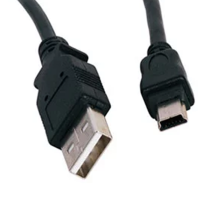 USB 2.0 A Male to Mini 8 Male, 2m Black