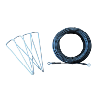 Loop On Ground element kit including 100’ of pre marked and terminated “Omni Flex” antenna wire and pegs for soft ground.