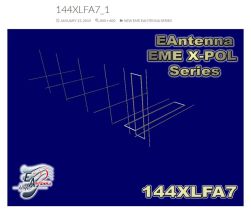 EAntenna 144XLFA7 (12,85 dBi - 25,2 dB F/B)  X-POL YAGI - R2010174