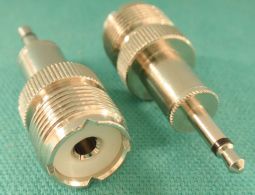UHF Socket (Female) 3.5 Audio Plug (Male) Nickel