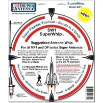 SW1 Superantenna SuperWhip Ruggedized Titanium Super Flexible Whip