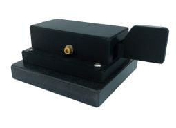 Black CW Morse Single Paddle Morse Key with Steel Base