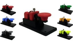 CW Morse Lightweight Micro Straight Key with Bullseye Knob (6 Colours Available)