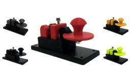 CW Morse Lightweight Micro Straight Key with Navy Style Knob (5 Colours Available)