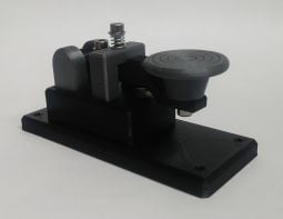 Grey Lightweight Micro Straight Key with Bullseye Knob