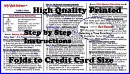 Icom IC-T90A (Nifty Quick Reference Card)