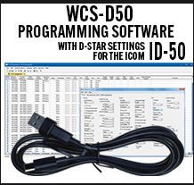 RTSystems WCS-D50 Programming Software and RT-65 cable for the Icom ID-50