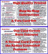Yaesu VX-3R Dual Tri-Folded Reference Card
