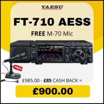 Yaesu FT-710 AESS HF/70MHZ/50MHz SDR Transceiver - FREE M-70 Microphone and £85 Cashback!