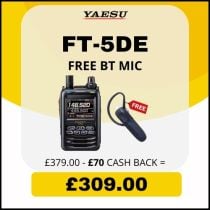 Yaesu FT5 DE – Dual-Band Digital Transceiver - FREE Bluetooth Headset & £70 Cash Back!