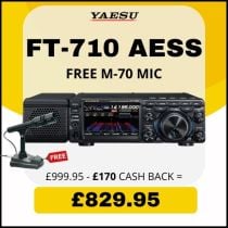 Yaesu FT-710 AESS HF/70MHZ/50MHz SDR Transceiver - FREE M-70 Microphone & £170 Cash Back!