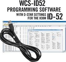 WCS-D52 Programming Software and RT-49 cable for the Icom ID-52