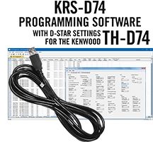 KRS-D74 Programming Software and RT-49 cable for the Kenwood TH-D74