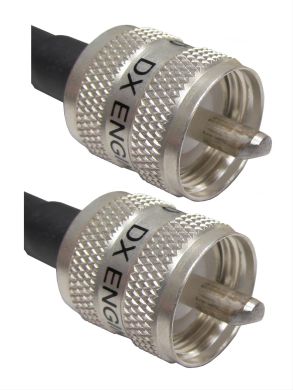 50 OHM 1M MINI 8 RG8 LEAD WITH FITTED PL259 CONNECTORS 1st class post 